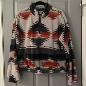Women’s Thread Supply Aztec Fleece Pullover SZ L